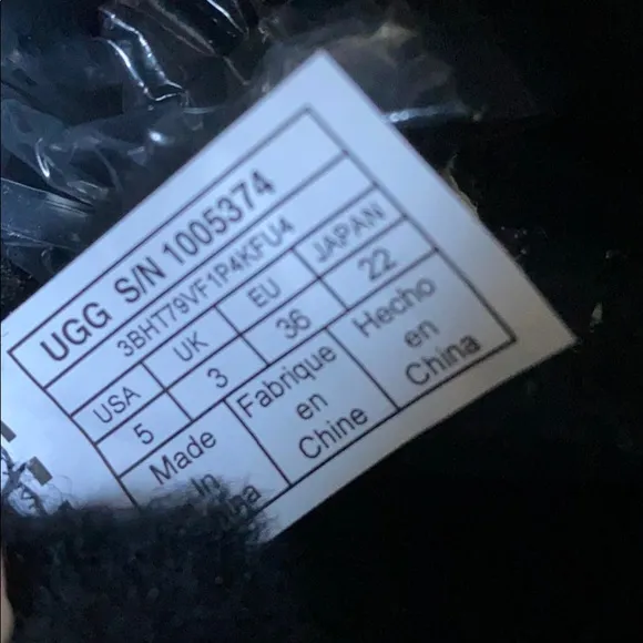 NEW UGG tall boots black leather size 5/36