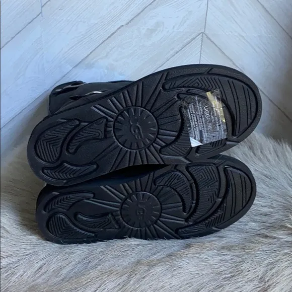 NEW UGG tall boots black leather size 5/36