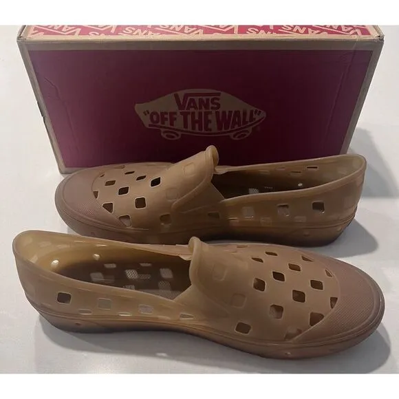 New Vans Slip-On TRK Root Beer Brown Sneakers Water Shoes Size 12