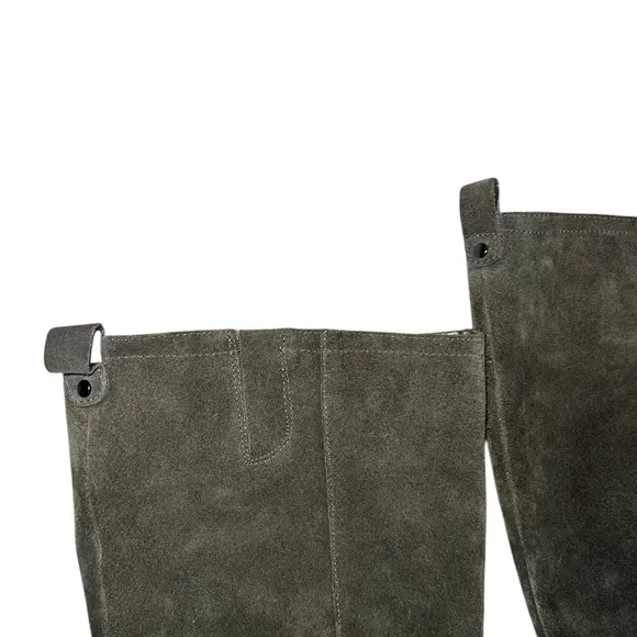 ✅New! Vince Camuto Nettrio Green Suede Lug Sole Tall Boots 9M