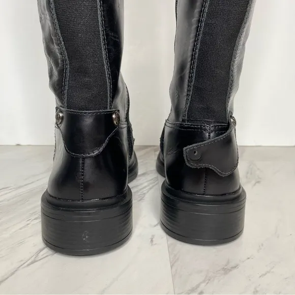 New! Vince Camuto Sirdola Black Leather Tall Boot 8 1/2 M