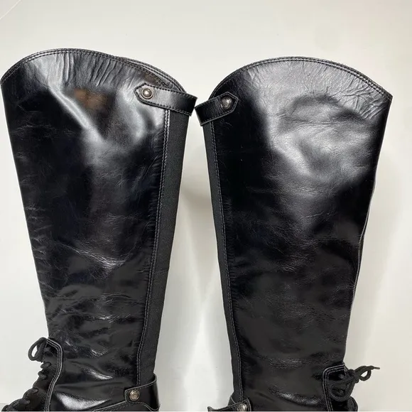 New! Vince Camuto Sirdola Black Leather Tall Boot 8 1/2 M