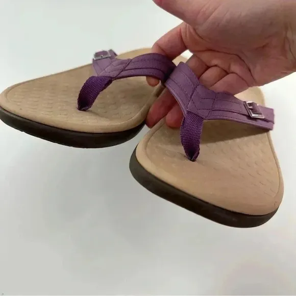 New Vionic Patty womens sandals size 10 42 purple canvas thong flip flops