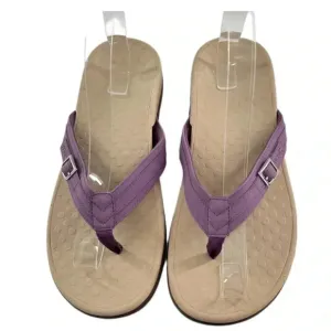 New Vionic Patty womens sandals size 10 42 purple canvas thong flip flops