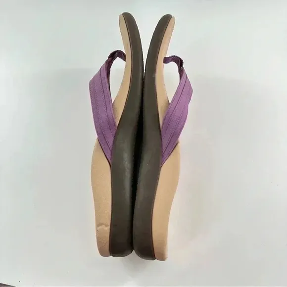 New Vionic Patty womens sandals size 10 42 purple canvas thong flip flops