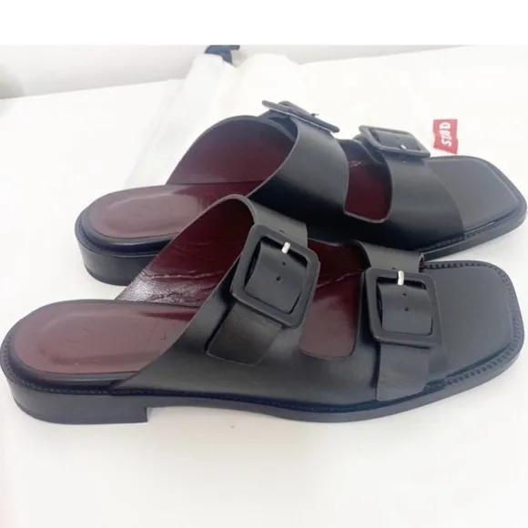 New Without Box Staud Black Remi Chunky Sandals in size 38/US 8!