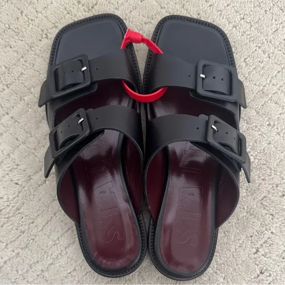 New Without Box Staud Black Remi Chunky Sandals in size 38/US 8!