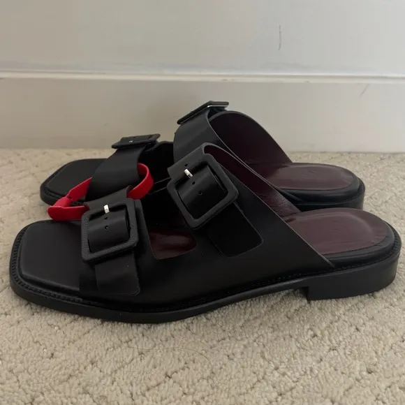 New Without Box Staud Black Remi Chunky Sandals in size 38/US 8!