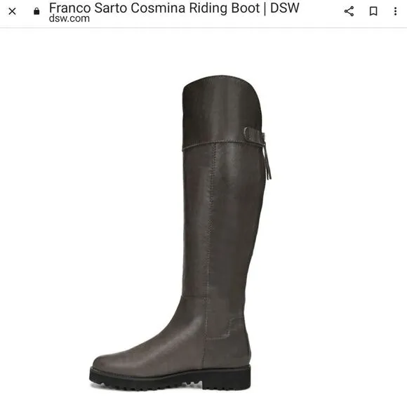 NEW WITHOUT TAGS FRANCO SARTO COSMINA TALL RIDING BOOTS IN BLACK LEATHER