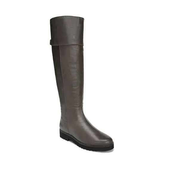 NEW WITHOUT TAGS FRANCO SARTO COSMINA TALL RIDING BOOTS IN BLACK LEATHER