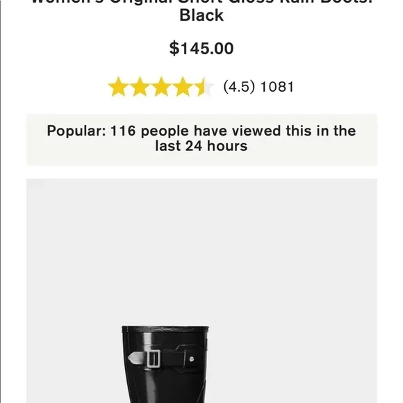 New women’s hunter short rain boots