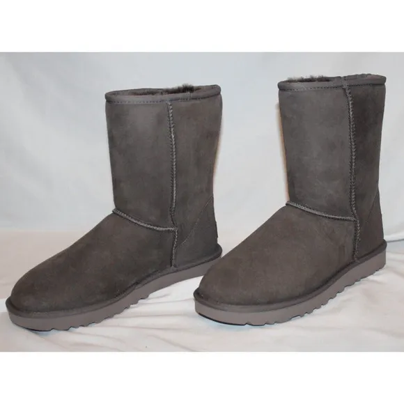 NEW Women's Shoes UGG CLASSIC SHORT II‎ Mid-Calf Sheepskin Boots TCLD Gray