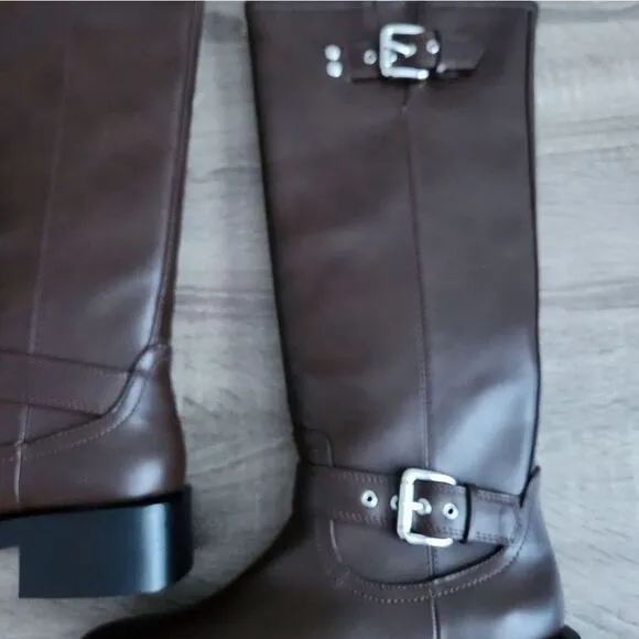 NEW ZARA TALL BAKER BOOTS BROWN COLOR SIZE 36 EU