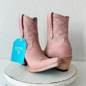 New Lane SMOKESHOW Pink Cowboy Boots Womens 6.5 Leather Western Cowgirl Bootie