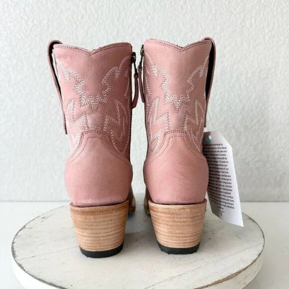 New Lane SMOKESHOW Pink Cowboy Boots Womens 6.5 Leather Western Cowgirl Bootie
