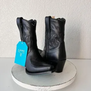 NEW Lane SMOKESHOW Womens Cowboy Bootie 6.5 Black Leather Western Cowgirl Boots