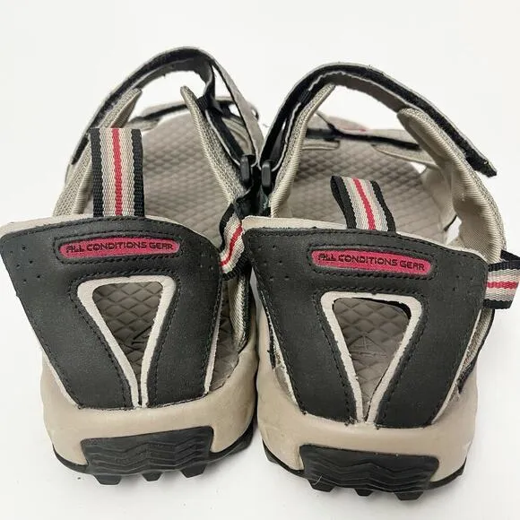 Nike ACG Air Deschütz Hiking Sandals Grey Black Mens Comfort Suede Upper SIZE 13