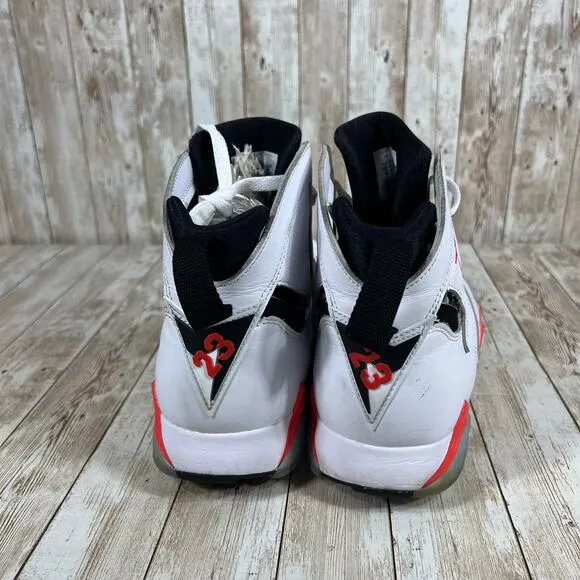 Nike Air Jordan VII 7 Retro White Infrared Crimson Red Black CU9307-160 Men's 11