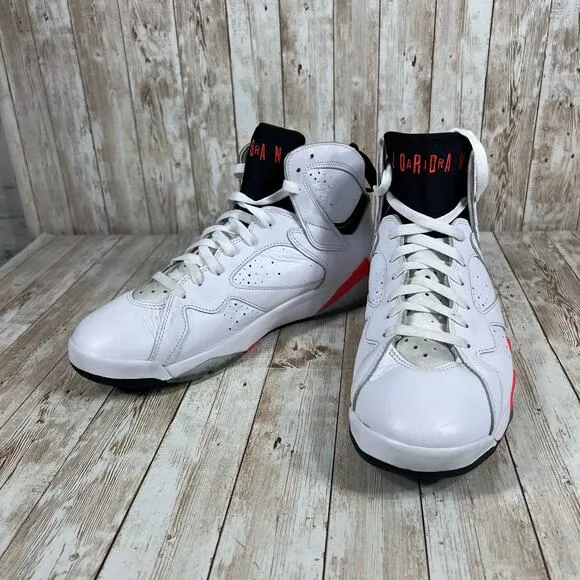Nike Air Jordan VII 7 Retro White Infrared Crimson Red Black CU9307-160 Men's 11