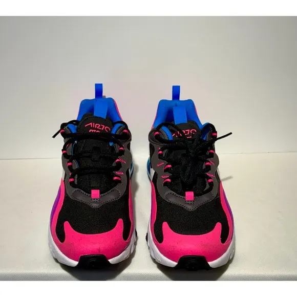 Nike Air Max 270 React Running Shoes Cushioned Sneakers Black Pink 6.5Y