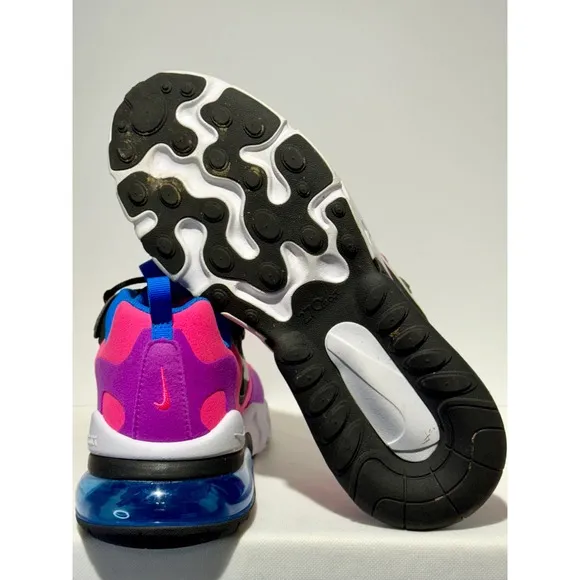 Nike Air Max 270 React Running Shoes Cushioned Sneakers Black Pink 6.5Y