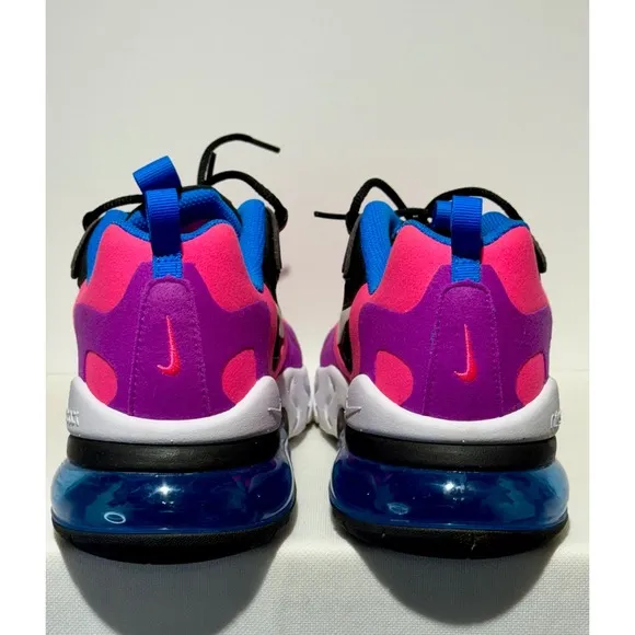 Nike Air Max 270 React Running Shoes Cushioned Sneakers Black Pink 6.5Y