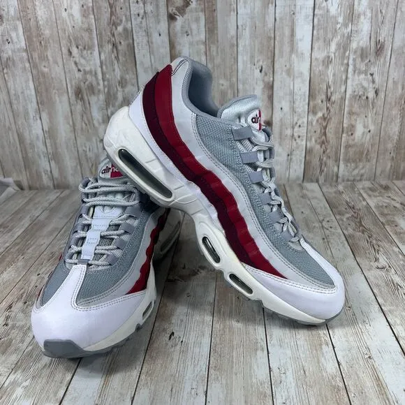 Nike Air Max 95 749766-103 White Grey Red JAPAN Running Shoes Men's 11.5‎