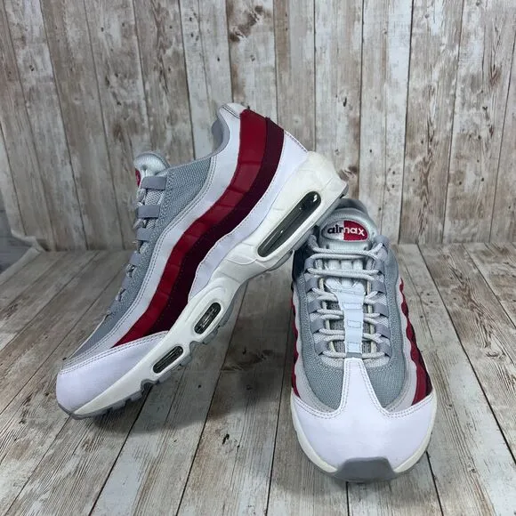 Nike Air Max 95 749766-103 White Grey Red JAPAN Running Shoes Men's 11.5‎