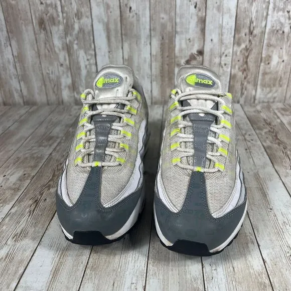Nike Air Max 95 Retro‎ Logos Pack Men's Size 8.5 White Neon Sneakers DH8256-100