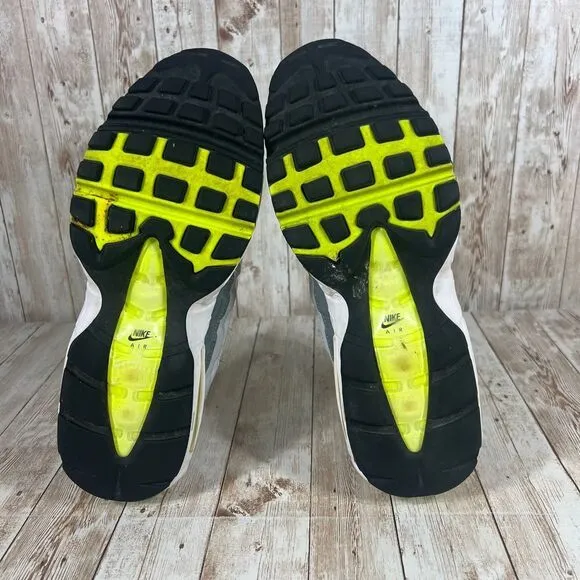 Nike Air Max 95 Retro‎ Logos Pack Men's Size 8.5 White Neon Sneakers DH8256-100