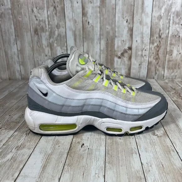 Nike Air Max 95 Retro‎ Logos Pack Men's Size 8.5 White Neon Sneakers DH8256-100
