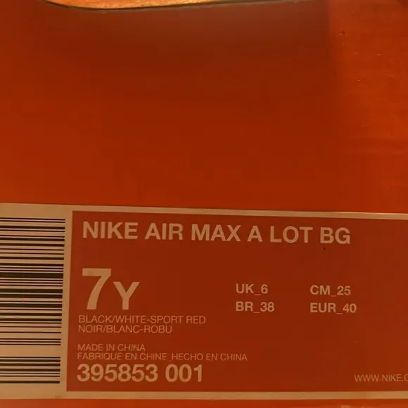 Nike Air Max A Lot Black/Varsity Red-White |NEW/NEW in BOX Jermaine O’neal’s NBA