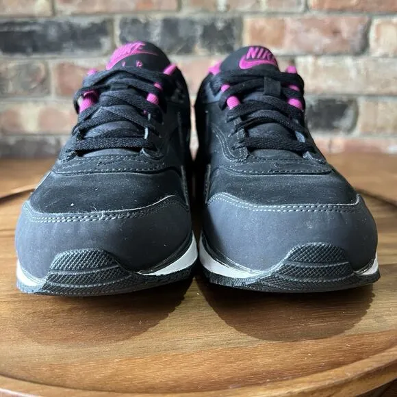 Nike Air Max Women's 8 Purple Black Lace Up Shoes Sneakers Bubble