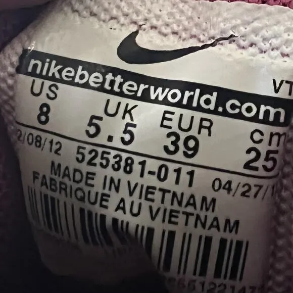 Nike Air Max Women's 8 Purple Black Lace Up Shoes Sneakers Bubble