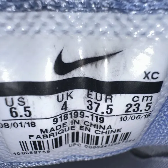 Nike Air Zoom Cage 3 Pure Platinum White Lace-Up Sneakers Shoes Women's 6.5