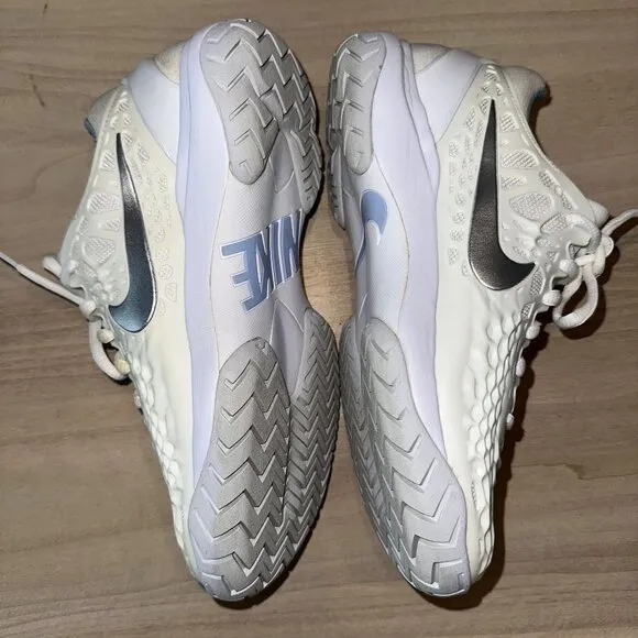 Nike Air Zoom Cage 3 Pure Platinum White Lace-Up Sneakers Shoes Women's 6.5