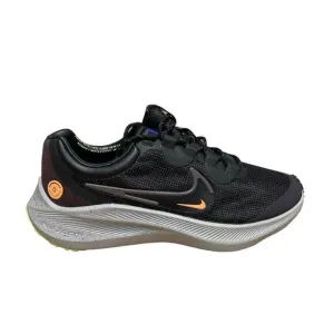 NIKE AIR ZOOM WINFLO 8 SHIELD RUNNING SHOES WOMENS SIZE 11 BLACK VIOLET ORANGE