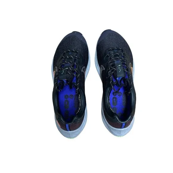 NIKE AIR ZOOM WINFLO 8 SHIELD RUNNING SHOES WOMENS SIZE 11 BLACK VIOLET ORANGE