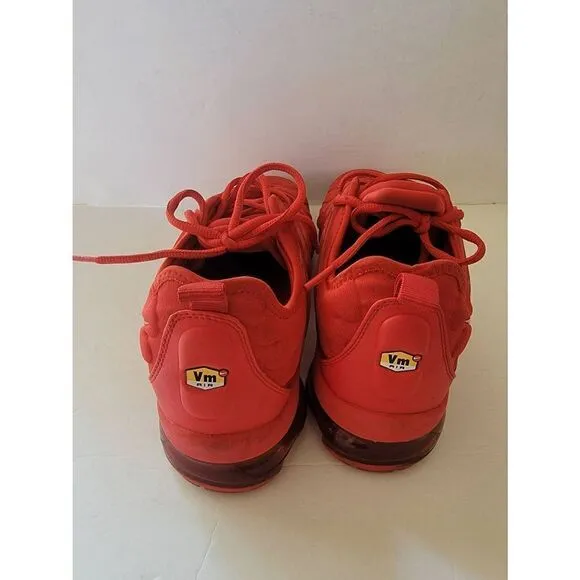 Nike Air Vapormax Plus Men's Red Lace-Up Running Shoes Size 10.5