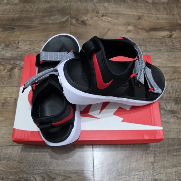 Nike Black and Gray Comfort  Sandals Men Size 11