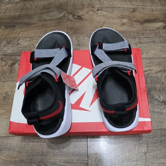 Nike Black and Gray Comfort  Sandals Men Size 11