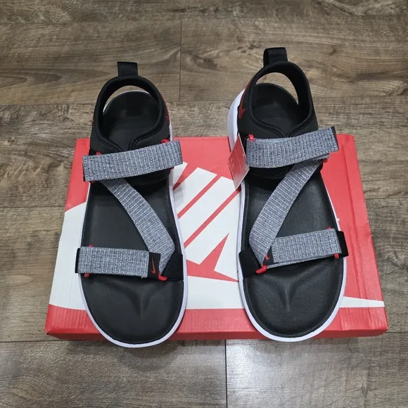 Nike Black and Gray Comfort  Sandals Men Size 11