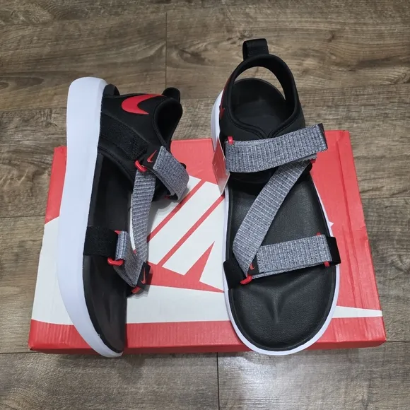 Nike Black and Gray Comfort  Sandals Men Size 11