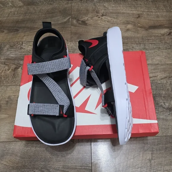 Nike Black and Gray Comfort  Sandals Men Size 11