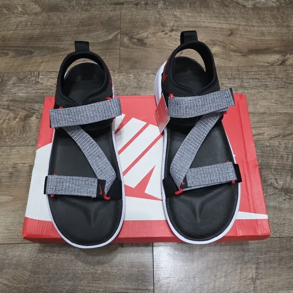 Nike Black and Gray Comfort  Sandals Men Size 11