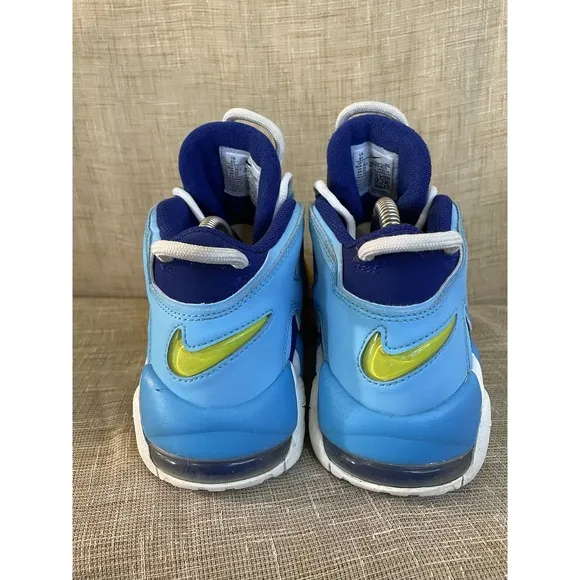 Nike Boys Air More Uptempo FJ0693-455 Blue Basketball Shoes Sneakers Size 6Y