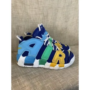 Nike Boys Air More Uptempo FJ0693-455 Blue Basketball Shoes Sneakers Size 6Y