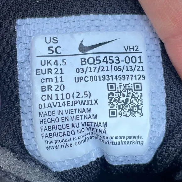 Nike Court Borough Low 2 in black Toddler Shoes size 5C