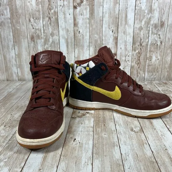 Nike Dunk High &quot; Aztec &quot; Oxen‎ Brown Lion Black 317982-203 Size US 9