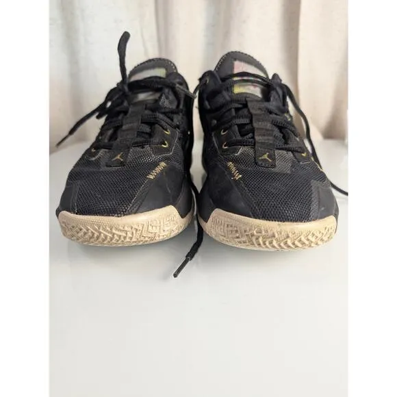 Nike Jordan One Take 2 Black Metallic Gold CW2457 007 Men's Size 8 US Basketball